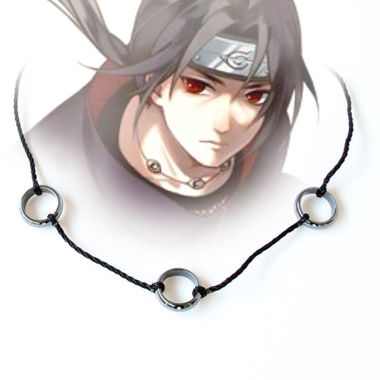 Naruto Anime Accessories Uchiha Itachi Three-Ring Necklace Cosplay Costume Prop XL-J01066