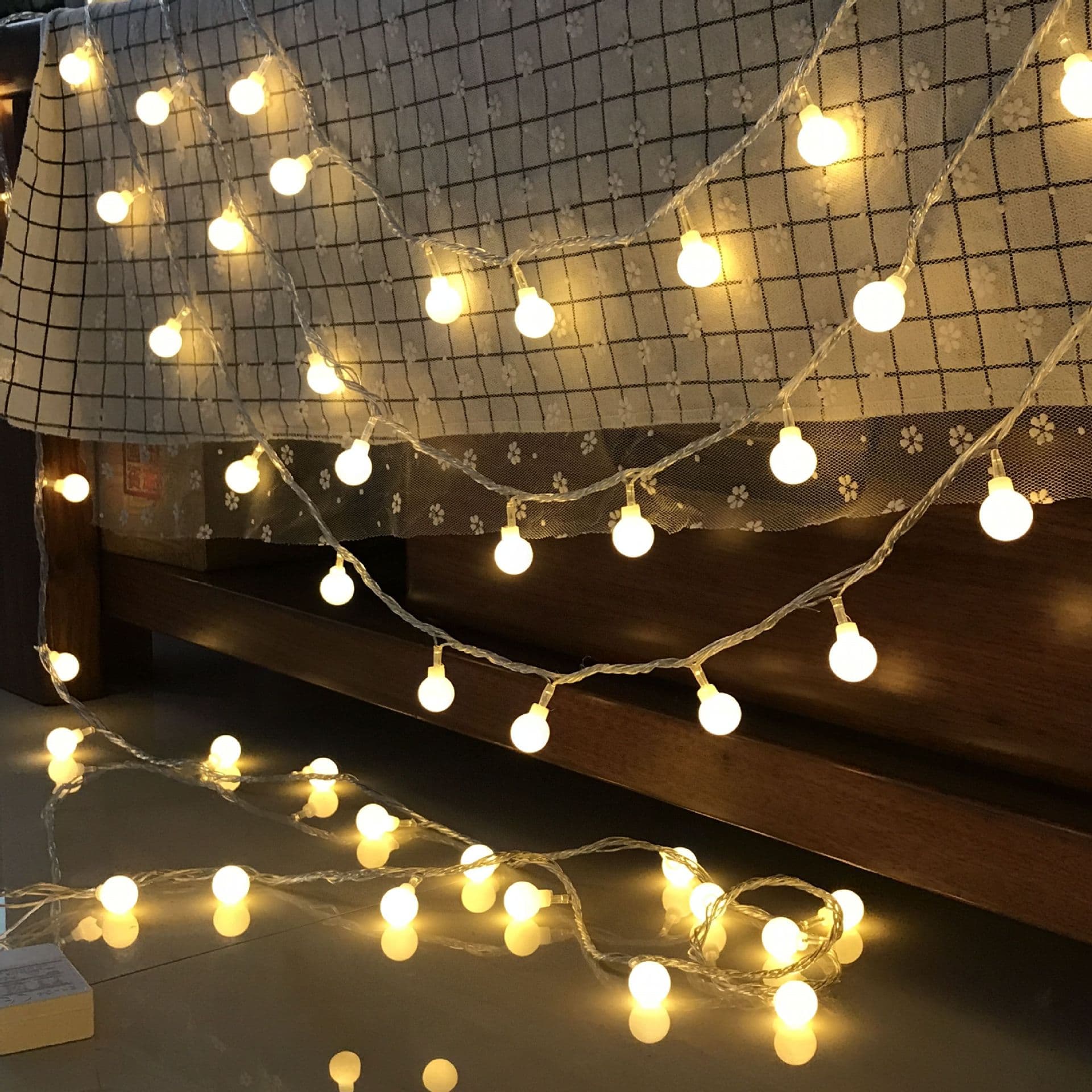 LED String Lights, USB Remote Control, Spherical Mini String Lights, Battery-Powered Lights, Room Christmas Decorations, Outdoor Camping, Starry Sky Colorful Lights