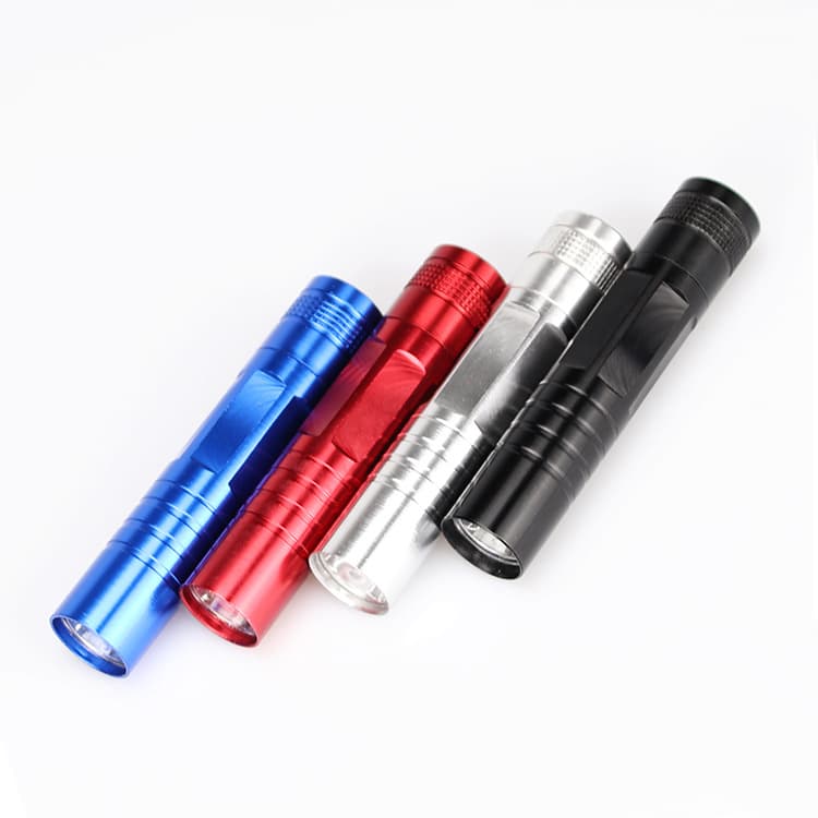 Mini LED 5-AA Battery Flashlight Aluminum Alloy Gift Keychain Home Camping Fishing Light