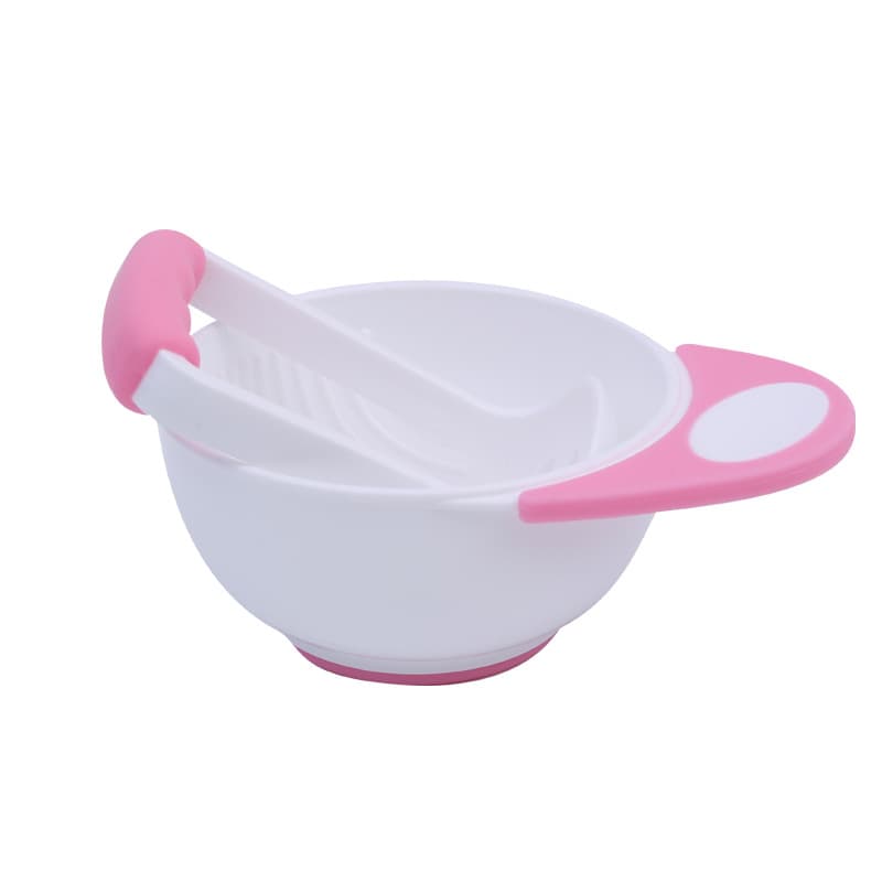 Baby Food Grinding Bowl Manual Food Processor with Grinding Handle, Grinding Bowl and Pestle Set