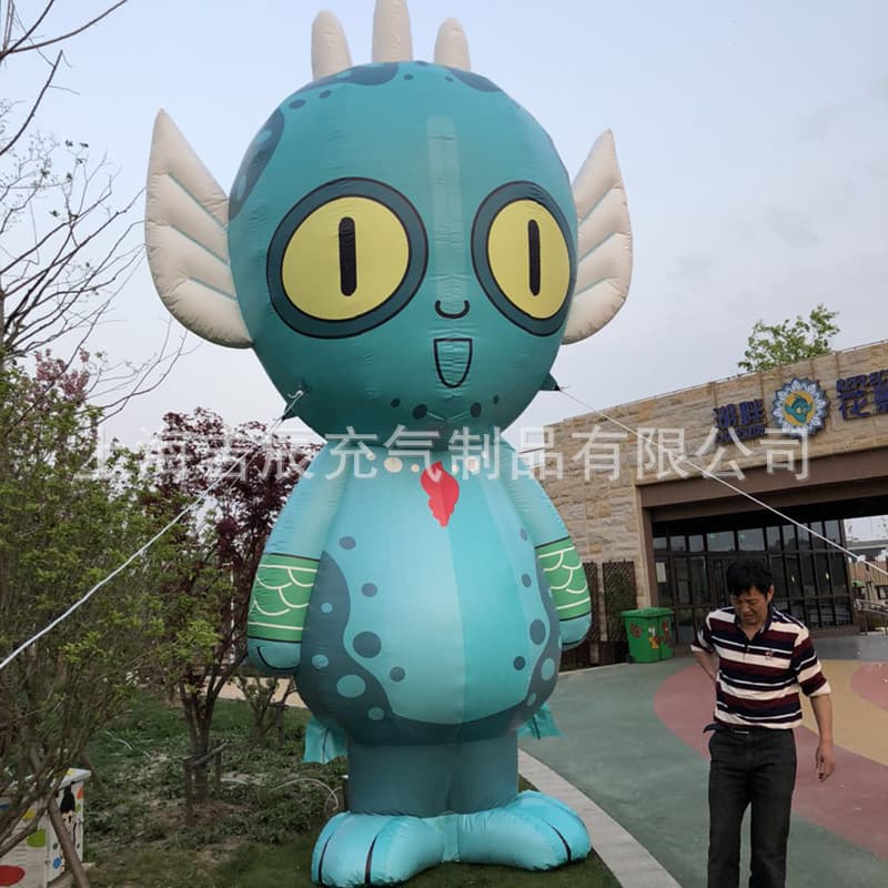 Custom Inflatable Fixed Walking Cartoon Inflatable Model Advertising Mascot Son of the Ocean 6m Clip Mesh Inflatable Model