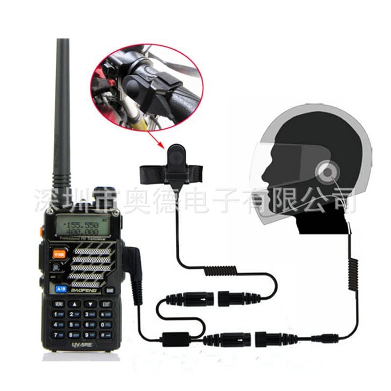 Motorcycle Helmet Headset Intercom Headset PTT Waterproof K Half Helmet Headset