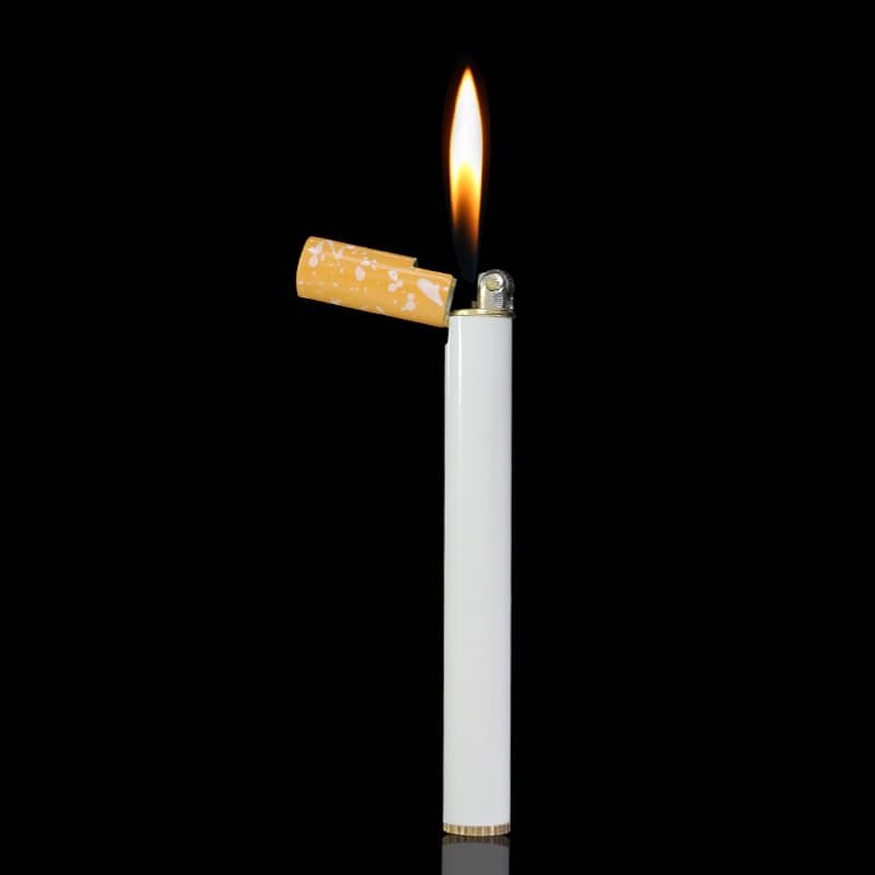 Cigarette-shaped Mini Metal Creative Sandstone Wheel Refillable Lighter Fashion Lighter Wholesale No Returns