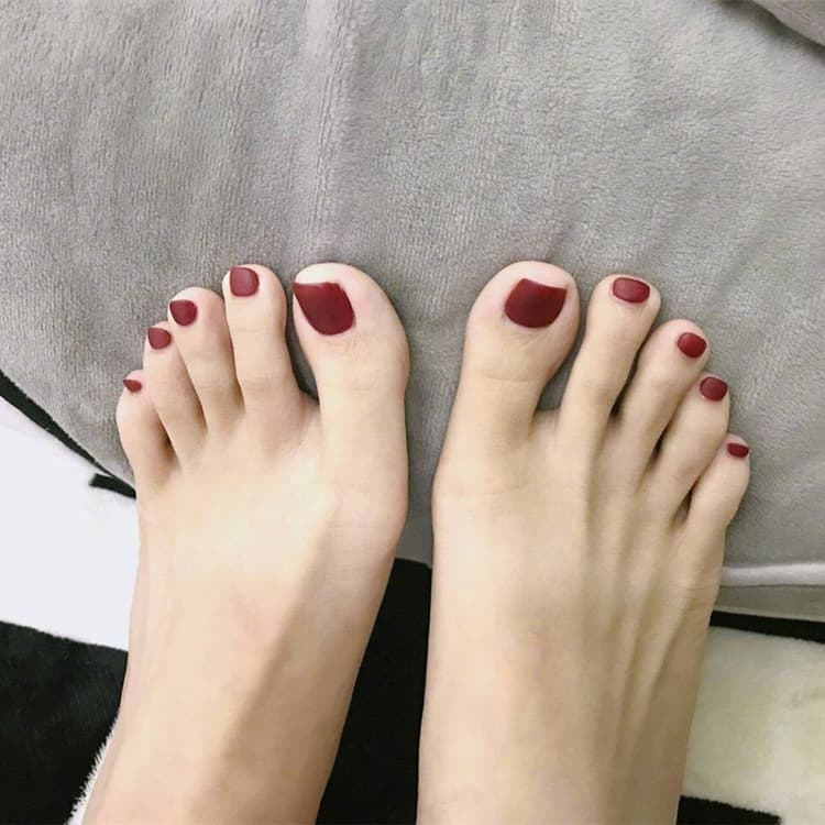 Xu Meng Butterfly J-110 Matte Pedicure Nail Tips Foot Nail Art False Nails Simplicity Wearable Tulip Pattern Ladies Nail Tips