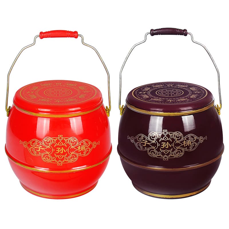 Wedding Supplies: Bride's Dowry Lucky Character Descendants' Pail, Plastic Egg-Holding Bucket for Eternal Harmony