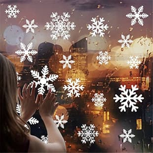 Christmas Decoration Snowflake Static Cling Window Glass Sticker Snowflake Window Decal Christmas Cross-Border Wholesale