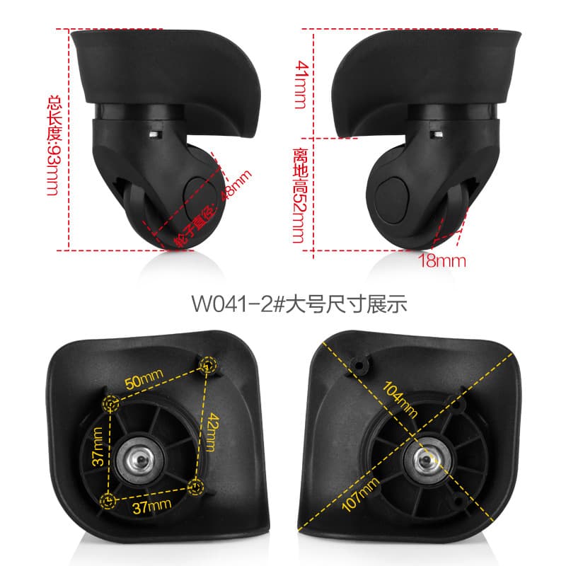 Travel Bag Accessories Nylon Universal Wheel Foot Wheels Silent Wheel Replacement For Luggage Cart Rolling Suitcase Trolley