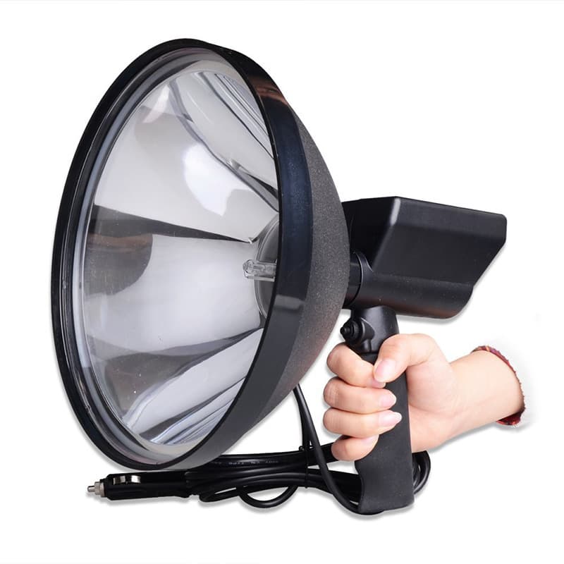 Wholesale from manufacturer: 12V 55W 9-inch HID handheld searchlights, outdoor handheld xenon lights, searchlights with strong beam.