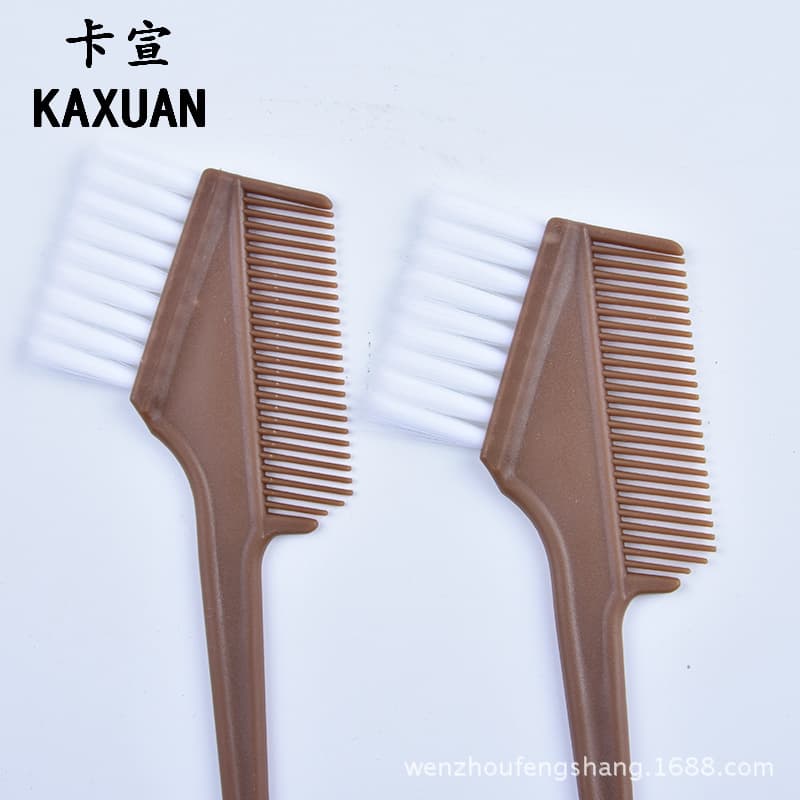 Card-Propaganda Diagonal White Hair Dye Comb Salon Hair Dye Comb Hair Dye Brush Oil Treatment Comb Hair Dye Tool Hairdressing Supplies