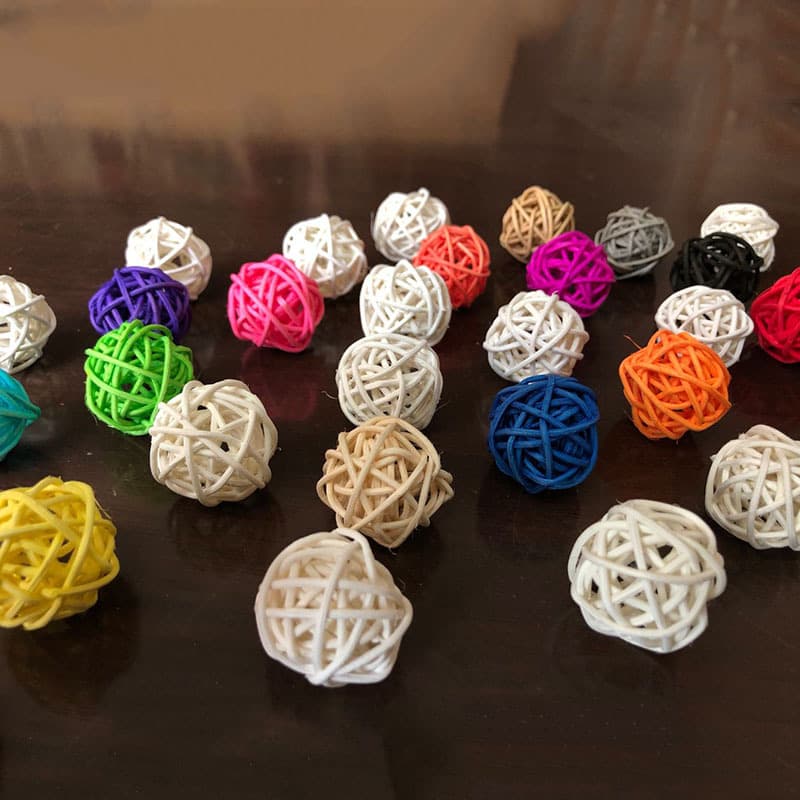 3CM Rattan Ball Aroma Diffuser Rattan Ball Kindergarten Colorful Decorative Rattan Ball Christmas Product Decorations Manufacturer Wholesale
