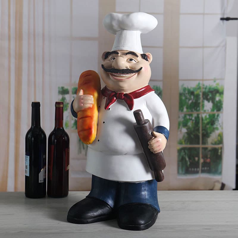 American creative large chef decorations cake shop bakery hotel cafe western restaurant window decorations
