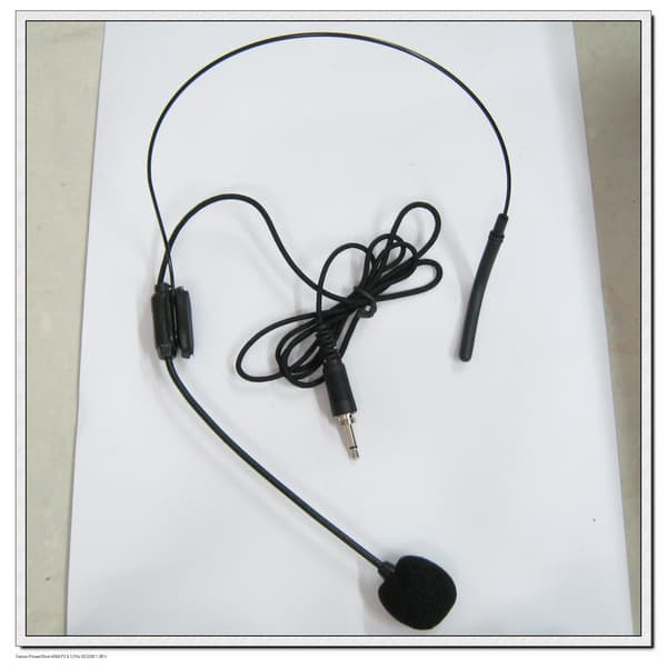 Headset microphone, 3.5mm threaded jack, amplifier, wireless transmitter box, universal headset, screw base.