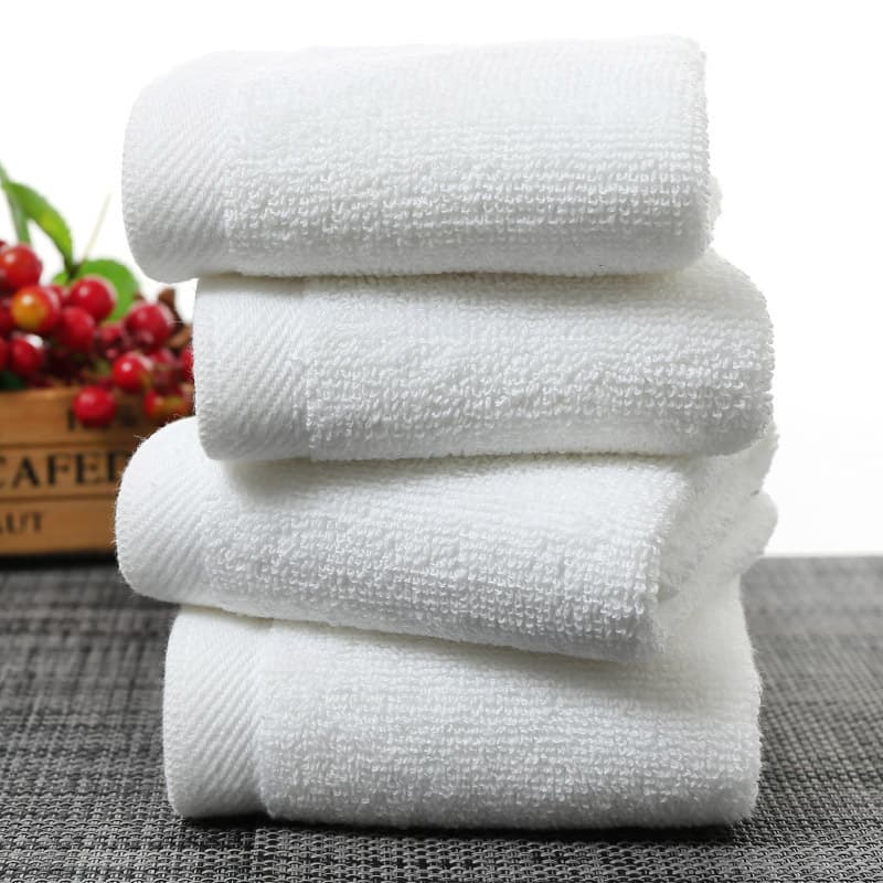 Hotel thick dense white towel face towel bath towel 21-ply yarn absorbent towel stock wholesale logo