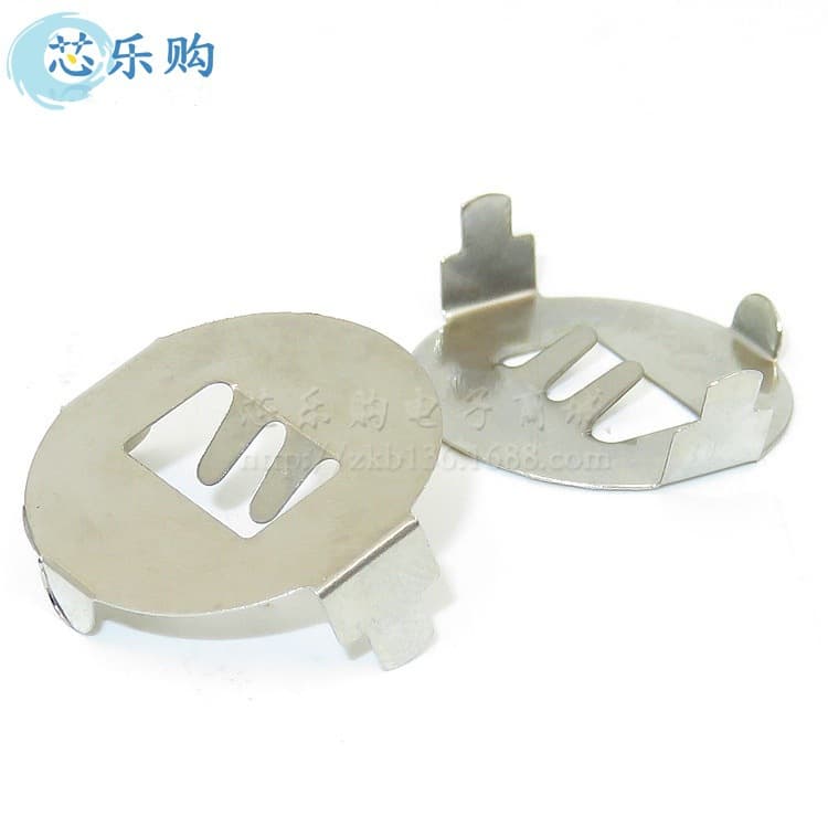 CR2032 battery holder 3v button battery shrapnel positive hardware straight leg battery buckle 2032-1