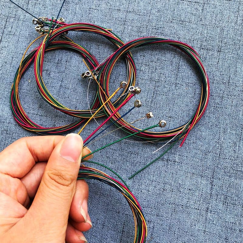 Acoustic Guitar Colored Strings Folk Guitar Steel Strings 6 Loose Folk Guitar Strings Factory Guitar Strings Wholesale