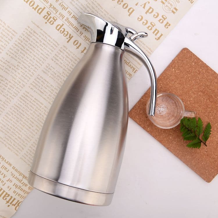 Stainless Steel Thermal Pot 2L Restaurant Household European Coffee Pot Vacuum Pot Warm Kettle Gift