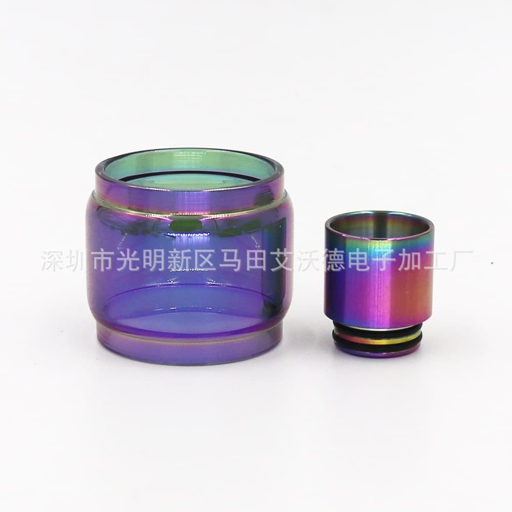 Rainbow glass tube TFV12 baby Prince TFV12 Prince fat tube TFV8 rainbow cigarette holder 2-piece set