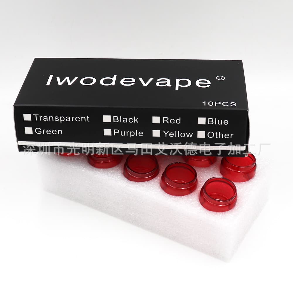 Rainbow Glass Tube TFV12 Prince Rainbow Colored Glass Tank 10pcs per Box Drip Tip Accessories