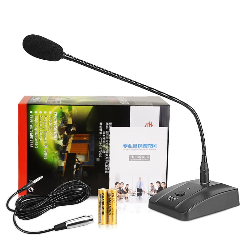 ABZ Desktop Wired Conference Microphone, Gooseneck Condenser Mic, Speech Broadcast Microphone