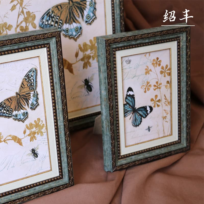 Vintage Frame European Palace Tabletop 6x7 8x10 12 Inch A4 Wall Picture Frame Wholesale High-End Distressed Decorative Frame