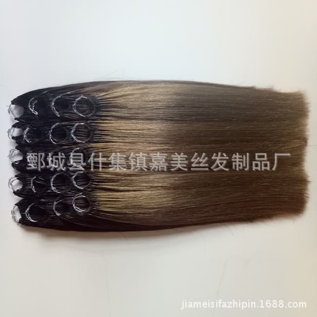One String Two Weft Real Human Hair Smooth Hair Cotton Thread Hair Virgin Remy Human Hair Extensions