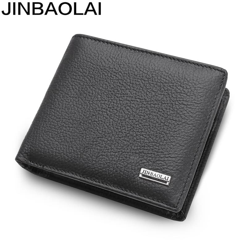 Jinbaolai Men's Cropped Genuine Leather Wallet Coin Purse Money Clip Factory Direct Foreign Trade Hot Sale