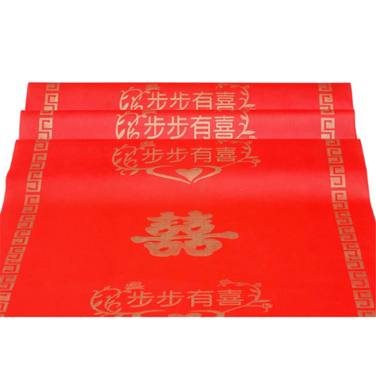 Red Carpet Wedding Celebration Non-Woven Fabric Carpet for Grand Opening, Wedding Thickened Aisle Runner Red Carpet