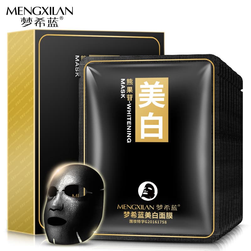 Mengxilan Men's Black Facial Mask: Hydrating, Whitening, Brightening, Pore Minimizing Skin Tone, Skin Care & Cosmetics Manufacturer Wholesale