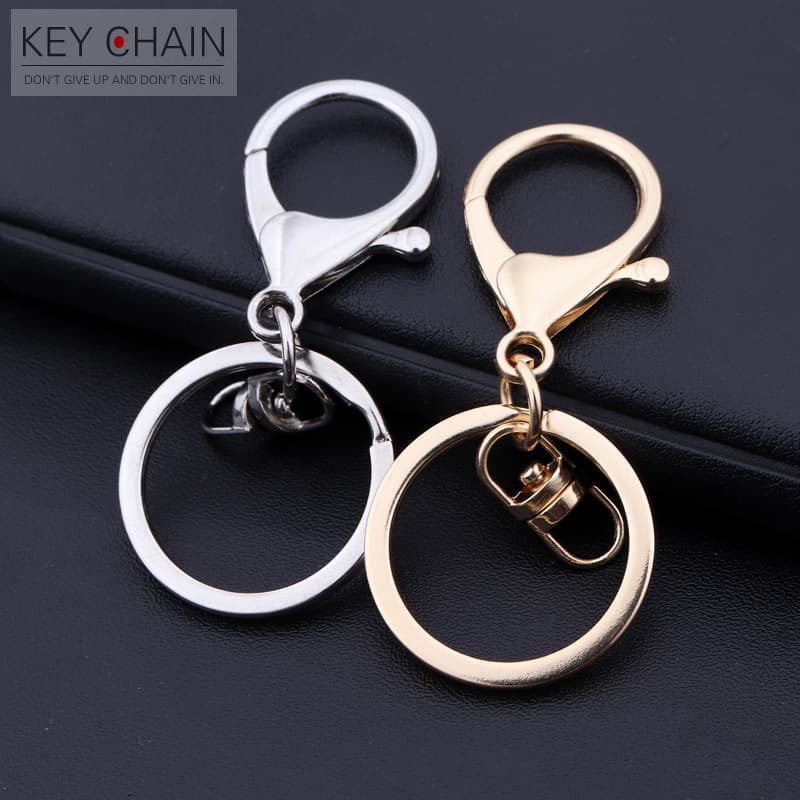 Lobster buckle silver gold bag buckle key chain Handmade diy eight-character buckle key ring chain hardware jewelry accessories