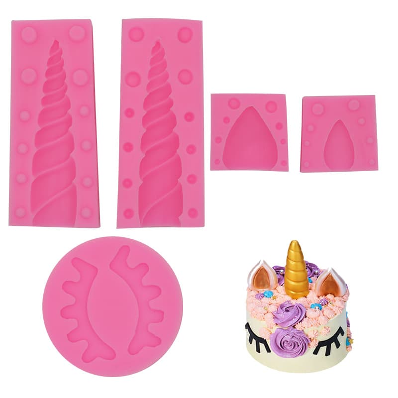 New Silicone Mold Chocolate Cake Decoration DIY Baking Mold 3D Stereoscopic Unicorn