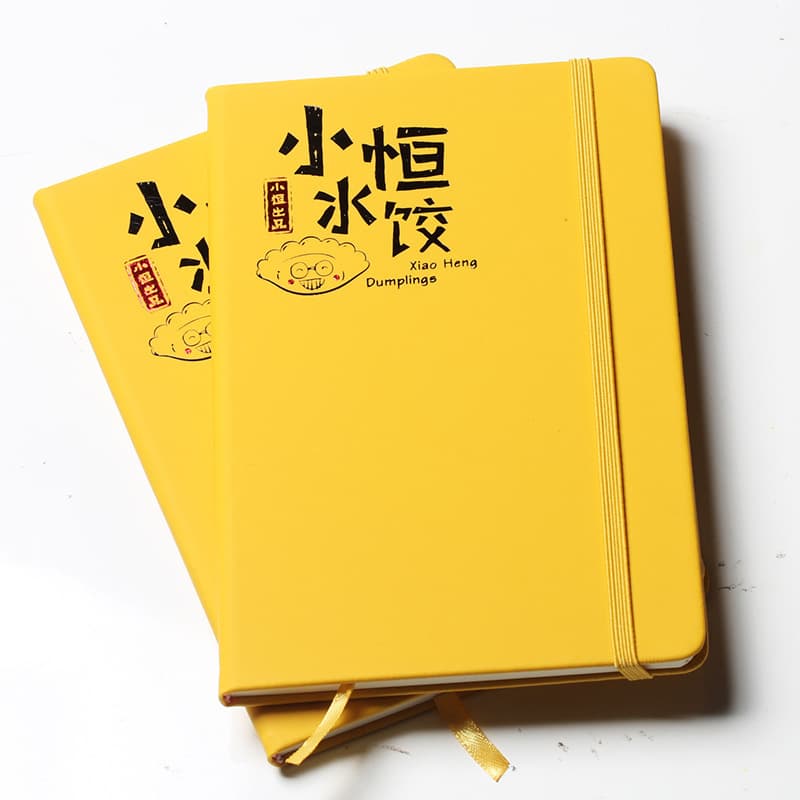 Leather Notebook Journal Business Office Hard Cover Notebook Student Gift UV Printing Ribbon Tie Notebook Custom Logo