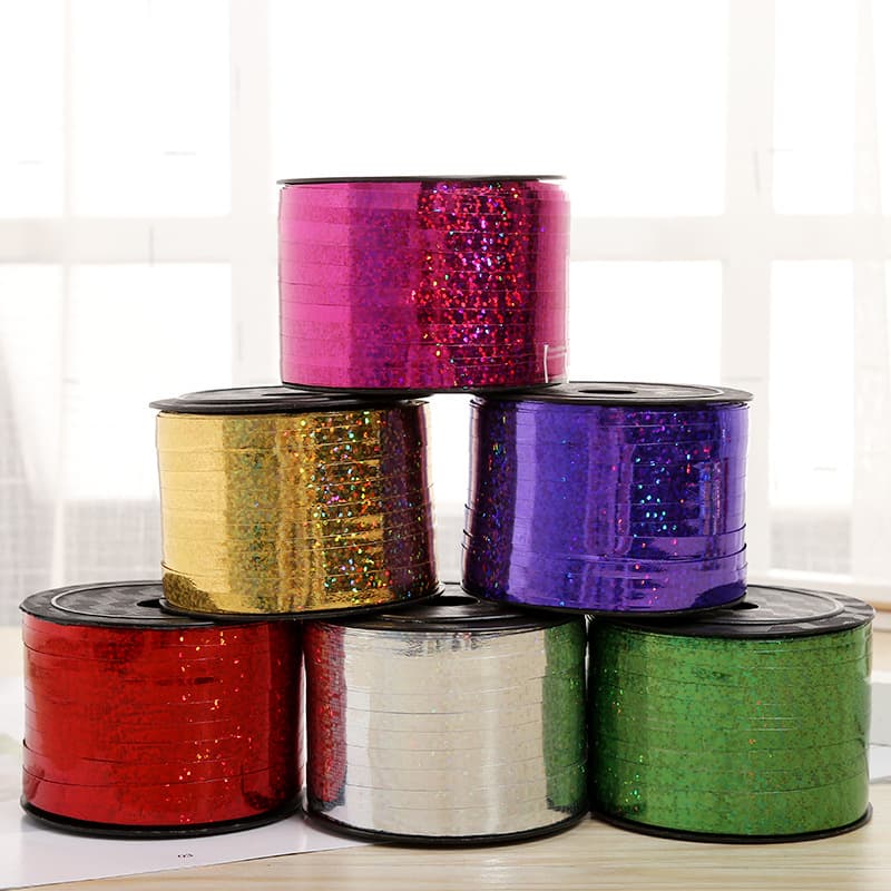 New Wedding Decoration 100 Yard Laser Balloon Ribbon Tie String Valentine's Day Ribbon Wholesale