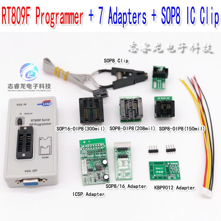 8-piece RT809F LCD Monitor Programmer LCD TV BIOS Burner USB Multi-function