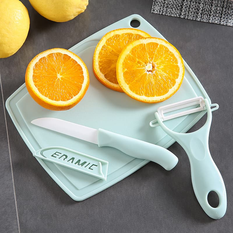 Ceramic Fruit Knife Set, 3-Piece Multifunctional Household Fruit Knife, Creative Baby Food Knife, Peeling Knife