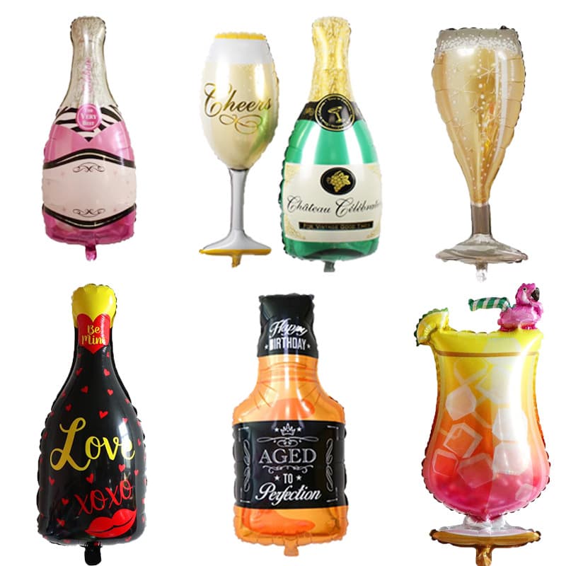Wedding Birthday Party Wine Glass Champagne Whiskey Balloon Bar KTV Event Venue Decoration Balloon