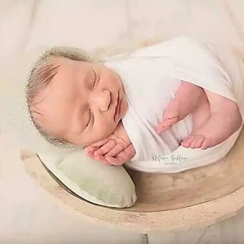 Newborn Photography Prop Moon Pillow for Baby Photo Shoot Crescent Shaped Support Cushion