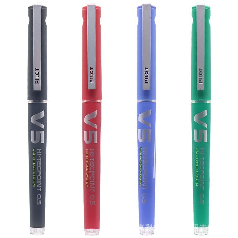 Pilot BXC-V5/V7 Gel Ink Pen, Water-Based Needle-Point Pen 0.5/0.7mm, Signature Pen for Exams
