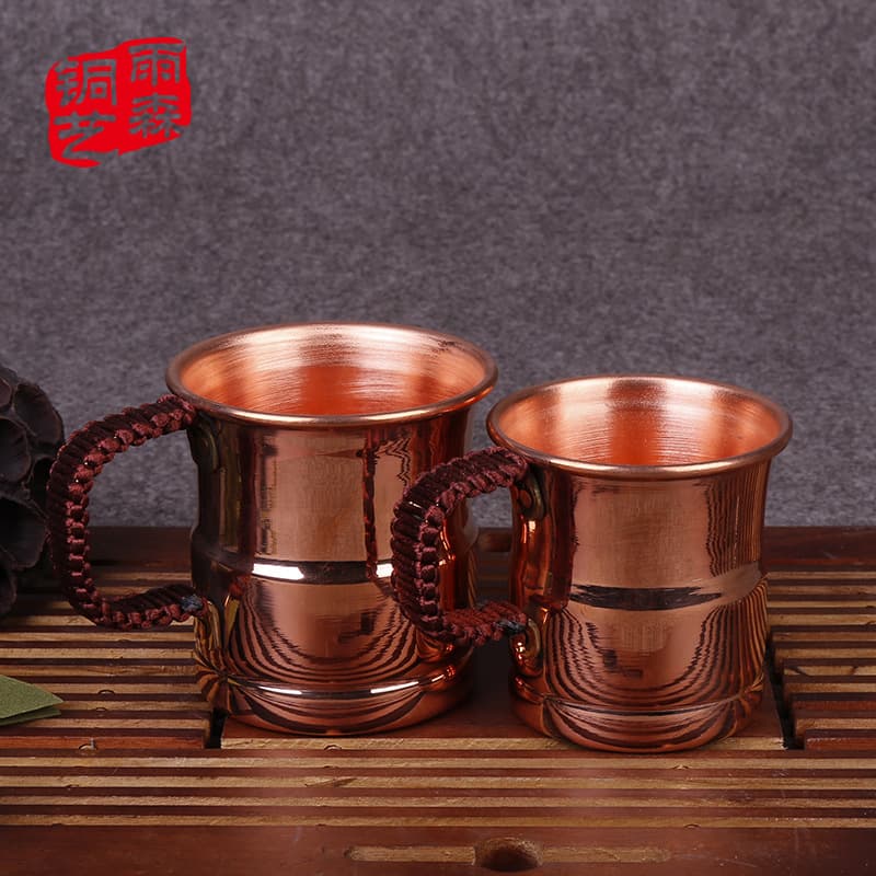 Pure Copper Cup Handmade Copper Water Cup Thickened Red Copper Brass Cup Beer Copper Cup Personalized Copper Cup Japanese Style Copper Cup
