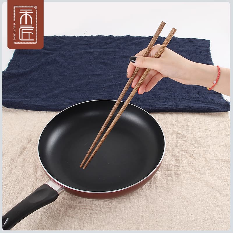 One Wood One Craft Long Wooden Chopsticks 42cm Unpainted For Hot Pot Noodle Stir-fry Public Use Chicken Wing Wood Chopsticks