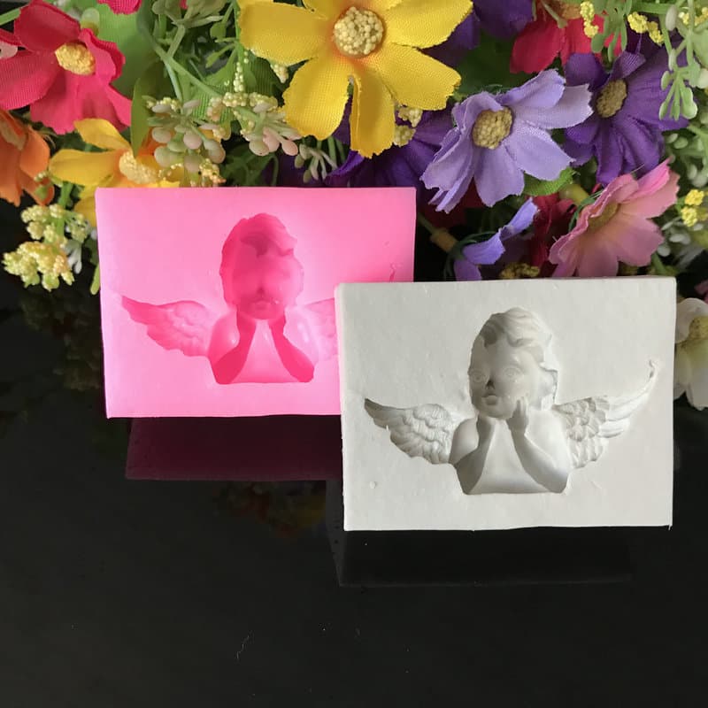 Fondant Silicone Gumpaste Mold - Cupid Angel Baby Mold for Cake Side Decoration and Clay Molding