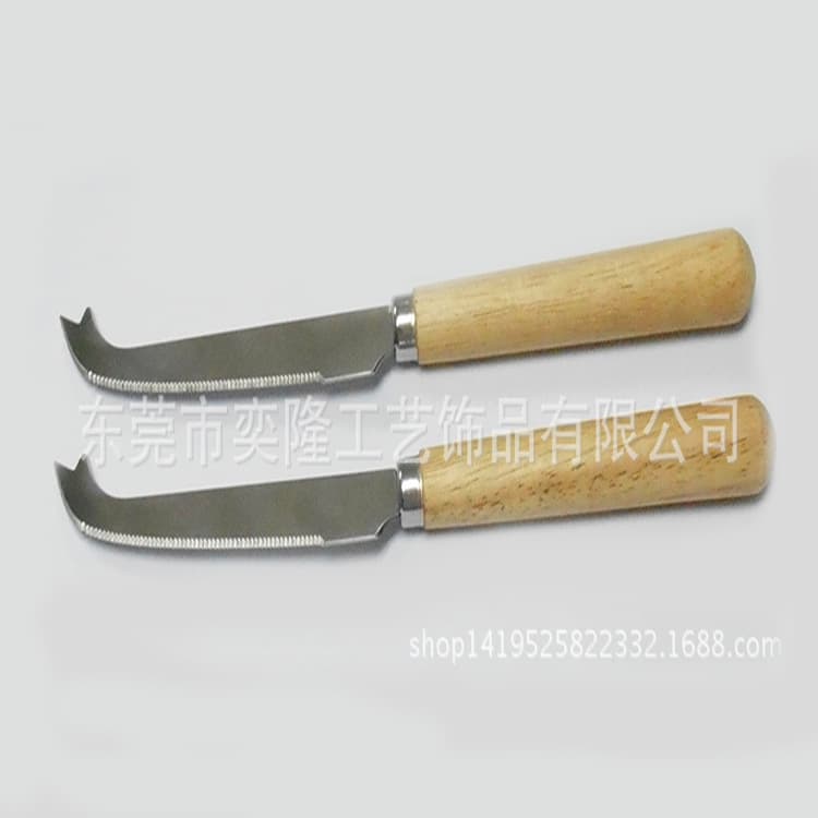 Wood Handle 304 Stainless Steel Cake Knife, Solid Rubber Wood Cake Knife, Wood Handle Pizza Cutter, Factory Wholesale