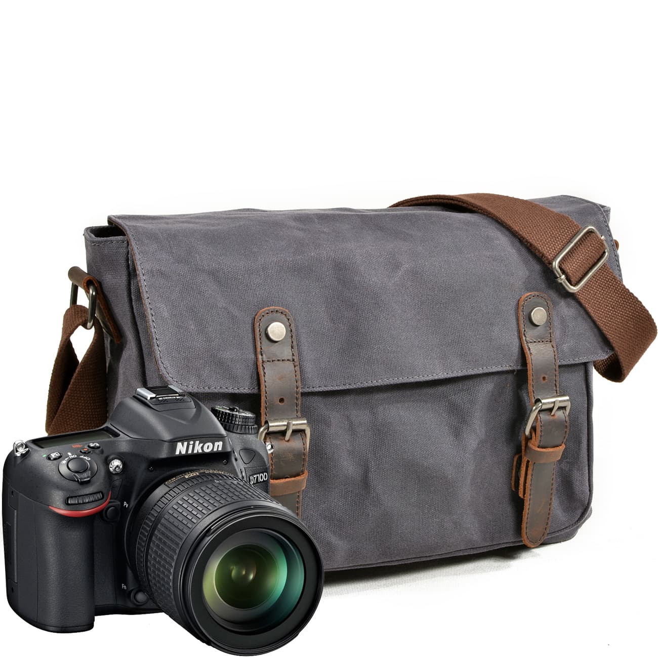 Men's Crossbody Bag Leather Material Large Capacity Multi-pocket Casual Style Shoulder Bag For Daily Use