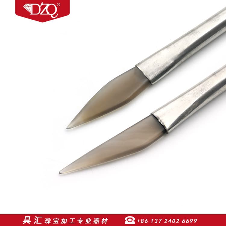 Stainless steel short handle agate knife gold, silver and copper jewelry polishing and calendering knife gold polishing agate knife gem scraping