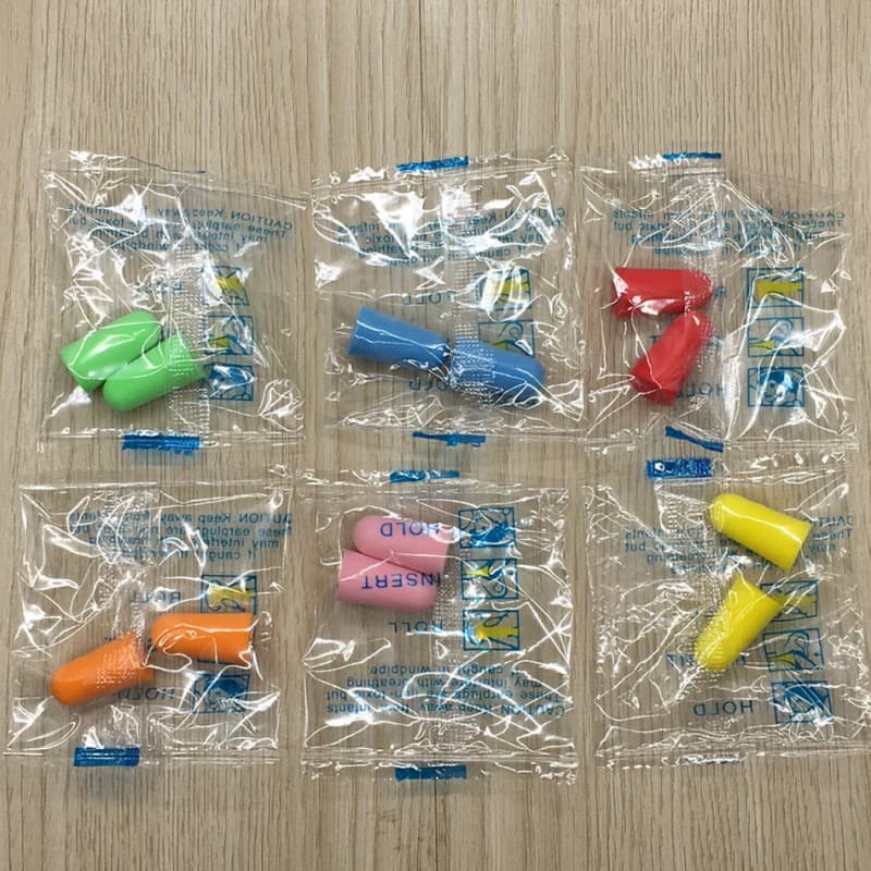 Packaged sponge earplugs, noise-proof, noise reduction sleep soundproof earplugs, slow rebound for snoring prevention during sleep.