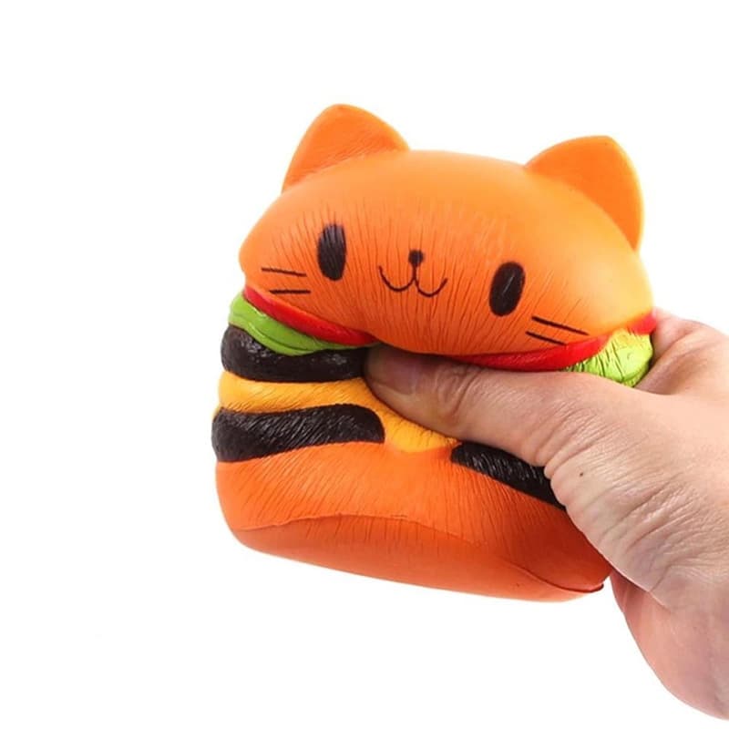 Slow-rising cat burger squishy soft cartoon stress relief toy