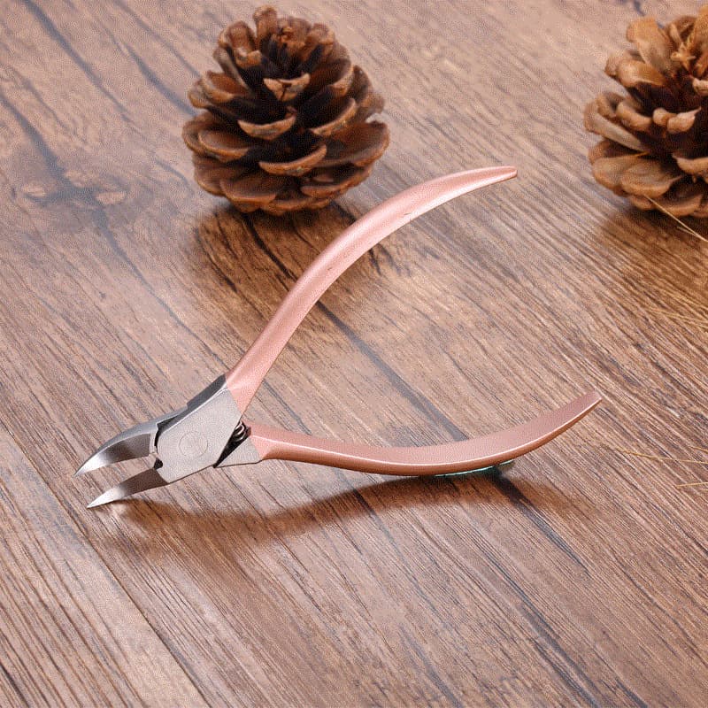 Stainless Steel Nail Clipper Dead Skin Scissors Thick Hard Nail Scissors Built-in Spring Eagle Beak Beauty Scissors Nail Care Tool