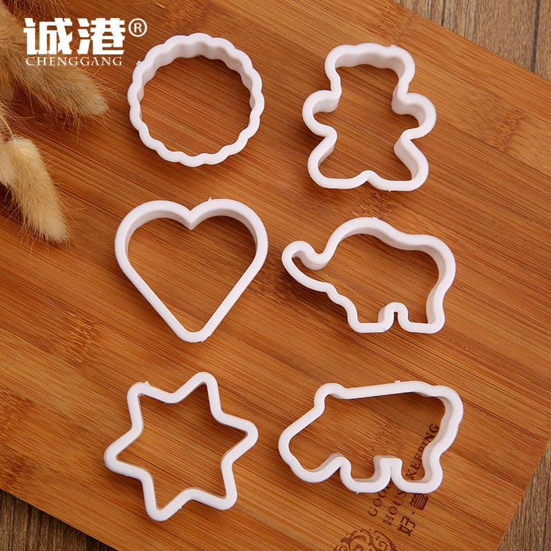 Cross-border Kids Cartoon Home Cake Baking Tool Plastic Cookie Mold PP Cookie Mold Set Wholesale