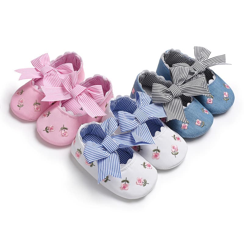 Baby Shoes 0-1 Year Girl Princess Shoes Spring Summer Autumn Soft Sole Embroidered Walking Shoes Drop Shipping