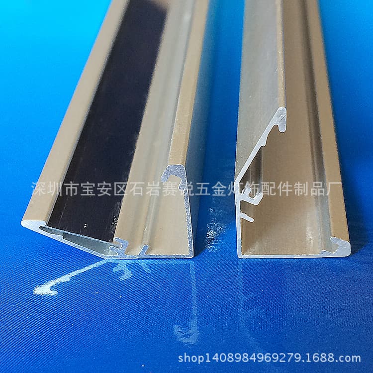 LED rigid light strip housing for jewelry stores, aluminum channel, 45-degree angle reflective groove, old model reflective groove.