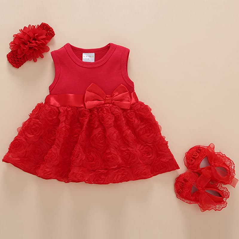 One-Year-Old Dress, Baby Girl Summer Princess Dress, Infant Dress with Skirt